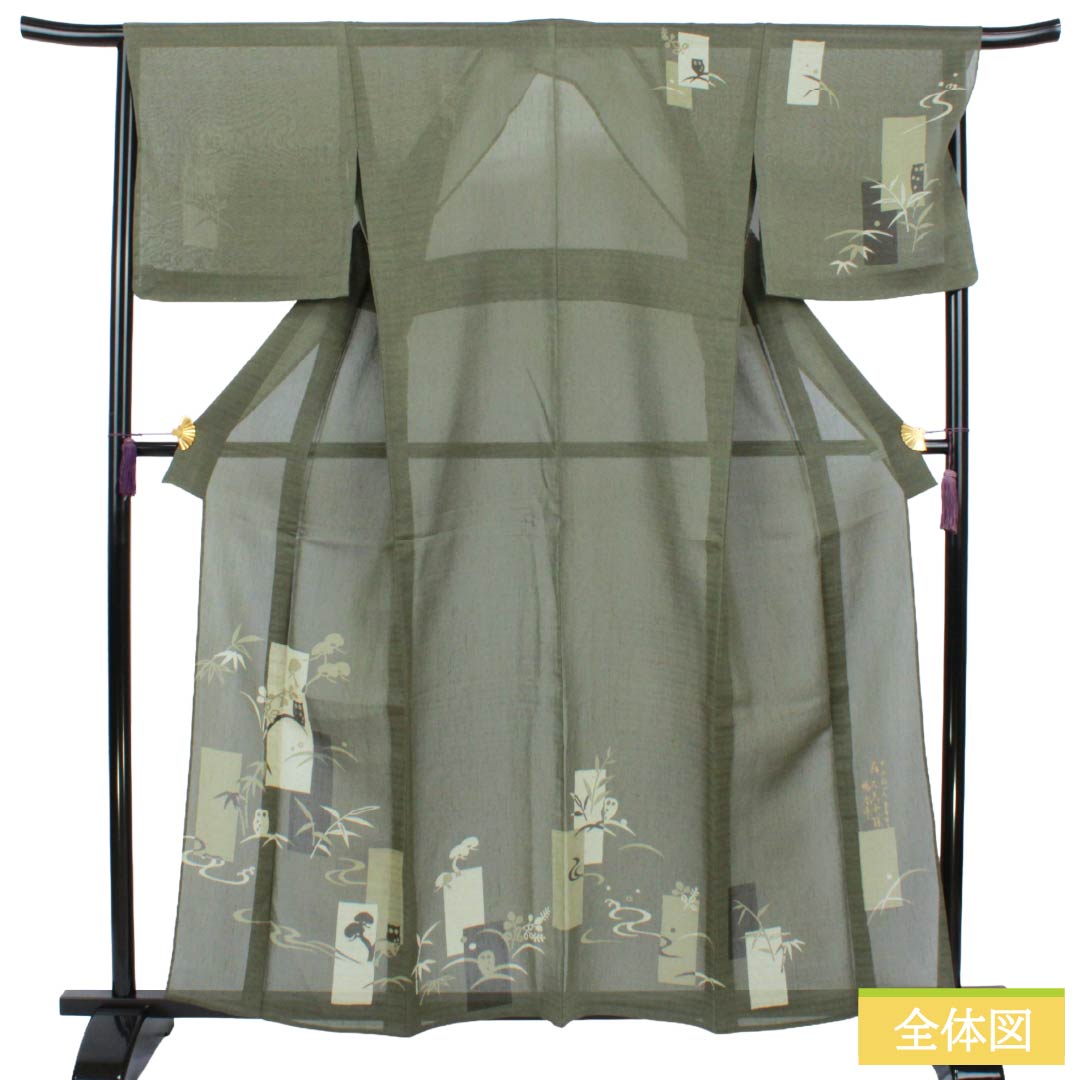 リサイクル着物】夏物 正絹 訪問着 Sランク 身丈160cm 裄丈67cm 岩井