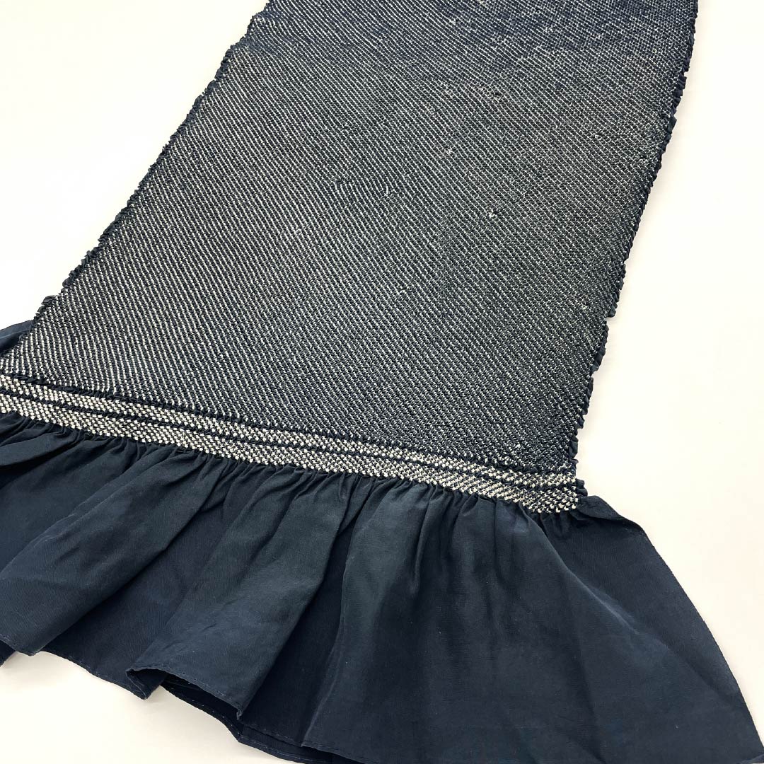 兵児帯 正絹 印度藍色(いんどあいいろ) 総絞り 帯丈262cm 幅25cm Sランク 紺系 1134000352918