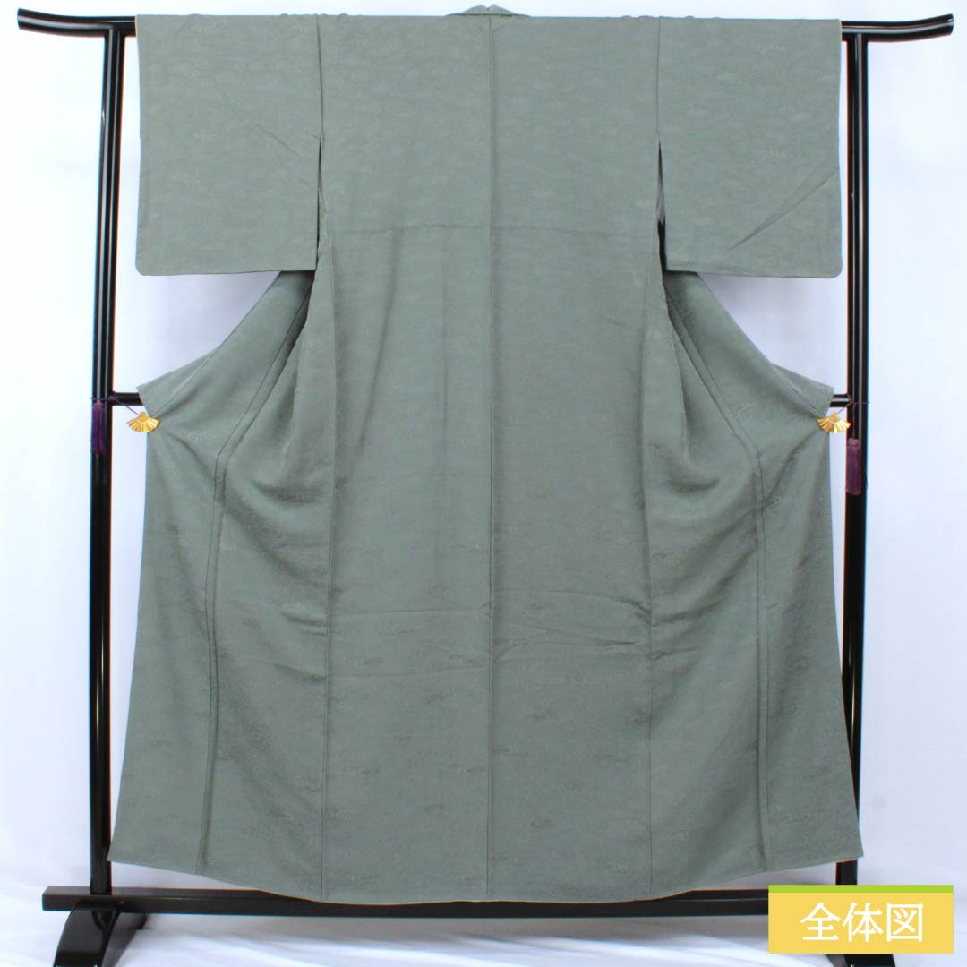 リサイクル着物】色無地 正絹 Sランク 身丈157.5cm 裄丈63cm 深川鼠色 リサイクル着物】色無地 正絹 Sランク 身丈157.5cm 裄丈63cm 深川鼠色
