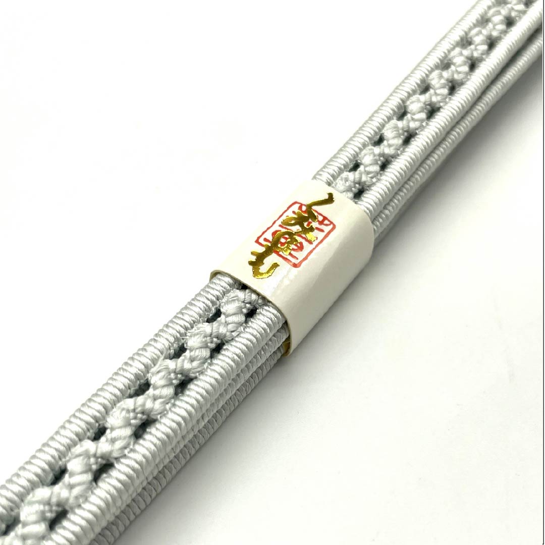 (新古品) 帯締め 正絹 四分紐 魚肚白色(ぎょとはくいろ) 平田組紐 夏用 単衣用 長さ約165cm 幅約1.3cm セミフォーマル NEWランク グレー系 1135003381322