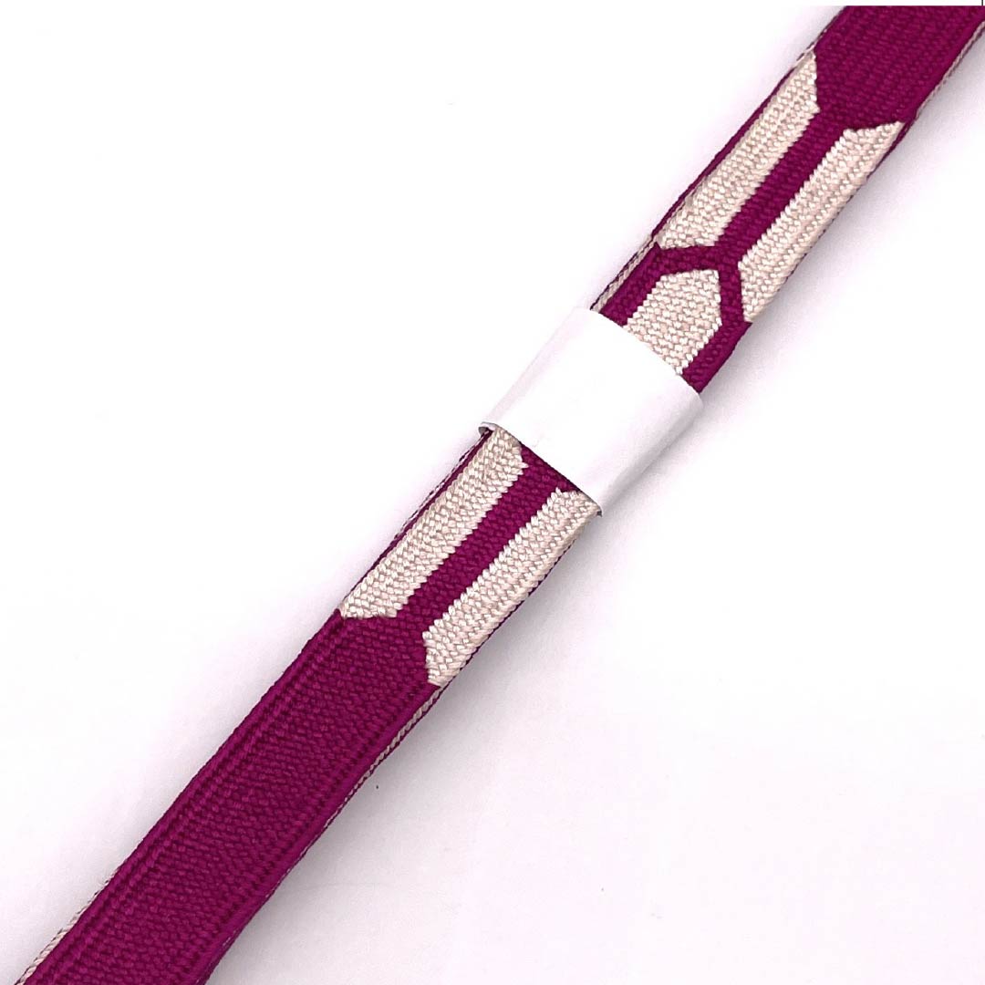 帯締め 正絹 Aランク 亀甲模様 長さ約147cm 幅約2.1cm セミフォーマル ピンク系 1135003843313