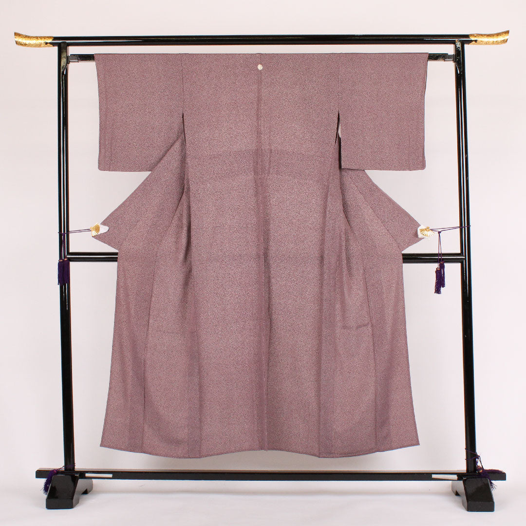 小紋 身丈151.5cm 裄丈62cm 袷 江戸小紋 正絹 Aランク 紫系 1115000123220