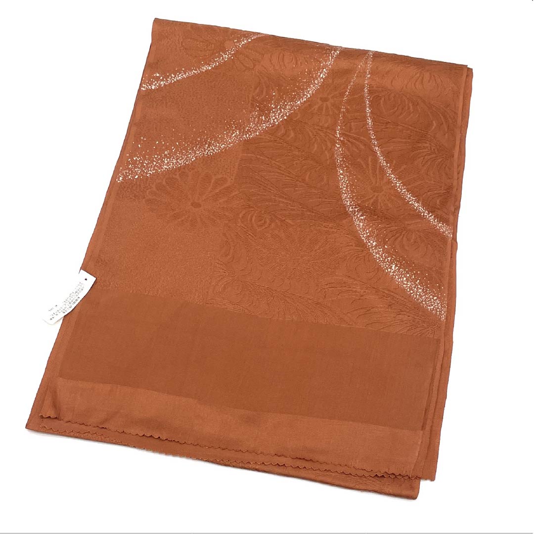 Obiage Silk S Rank Semi-Formal Cinnamon Color Flower Length approx. 171cm Width approx. 29cm Brownish 1136003132914