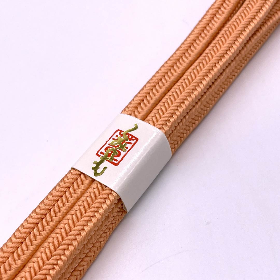 (New old stock) Silk obijime (sakeiro) crown set New old stock Length approx. 157cm Width approx. 1cm Semi-formal NEW rank Orange 1135003761326