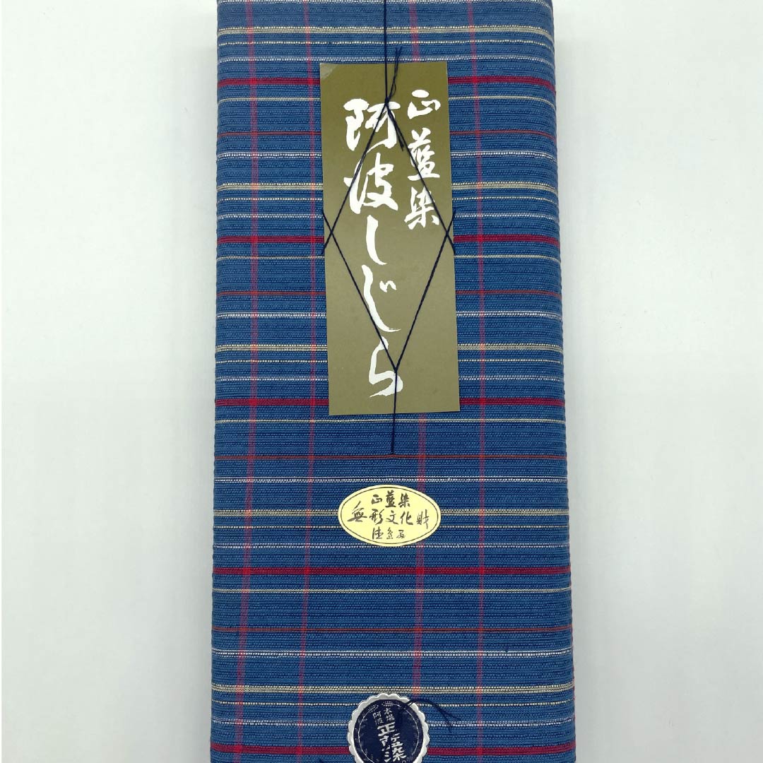 反物 浴衣 木綿 阿波しじら 重要無形文化財 正藍染 露草色(つゆくさいろ) Sランク 青系 1130001012917