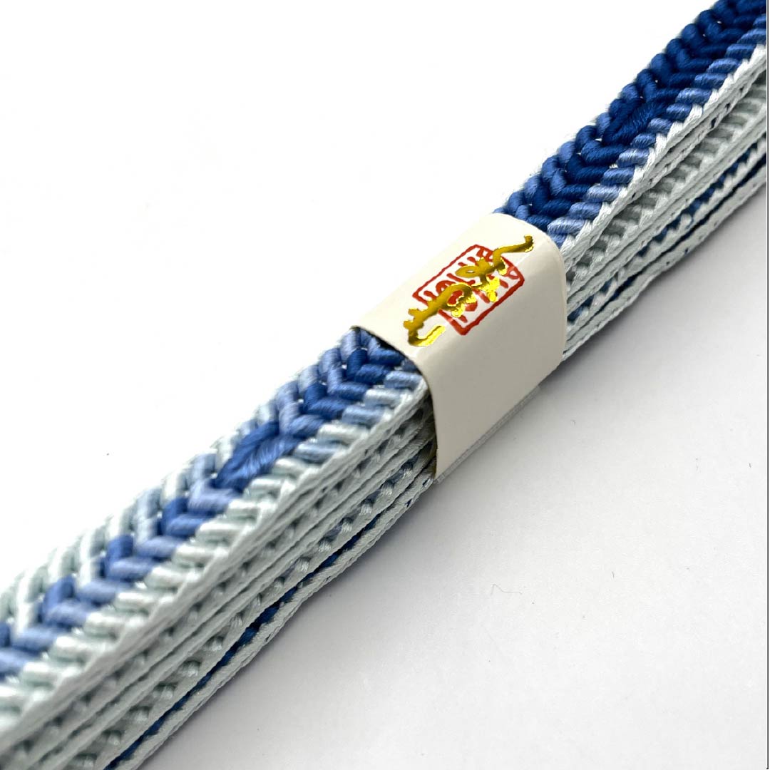 帯締め 正絹 四分紐 濃桔梗色(こいききょういろ) グラデーション 長さ約159cm 幅約1.2cm カジュアル Sランク 青系 1135003182317