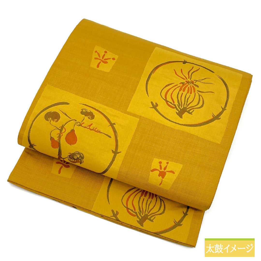 エレガント・モチーフ【ローブデコルテ】 お使い勝手抜群の【全通柄】 新品の袋帯 〈銀座 一凛〉 | Pay ID 最終 帯1543 高級 正絹 太鼓六通 袋帯