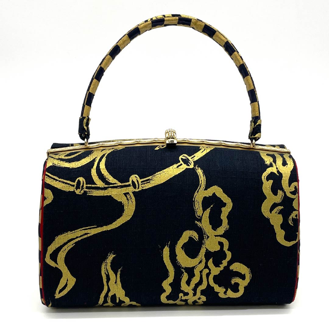 和装バック カジュアル 黒色(くろいろ) 風神 ハンドメイド作家 黒系 NEWランク 113900036110