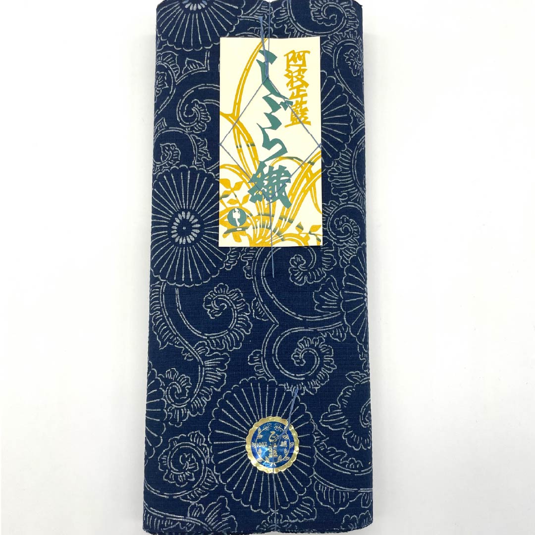 反物 浴衣 木綿 阿波しじら 重要無形文化財 正藍染 紺色(こんいろ) Sランク 紺系 1130000892918