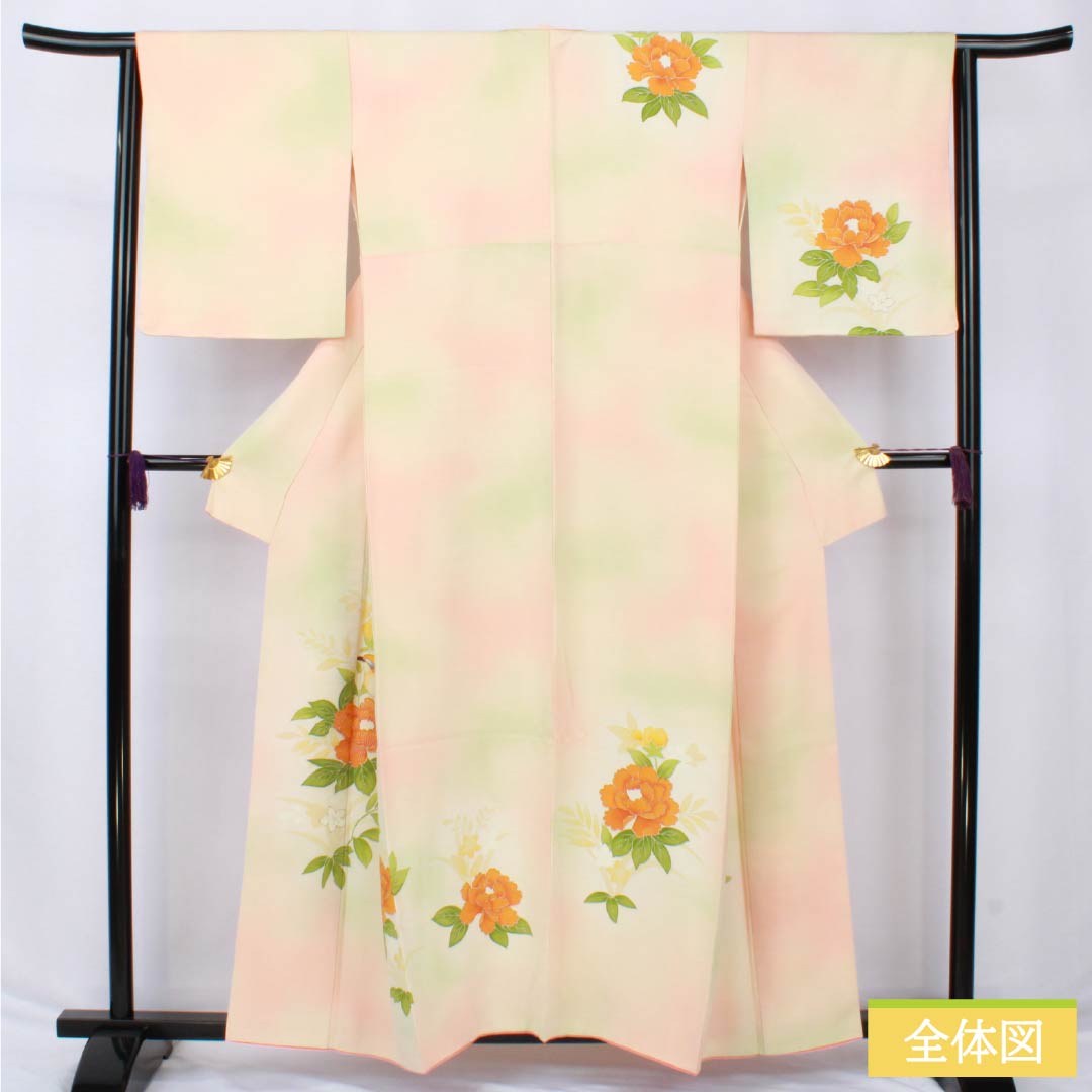 訪問着 正絹 Bランク 袷 身丈156.5cm 裄丈64cm 京友禅 吉祥文様 グラデーション系 1112006544399