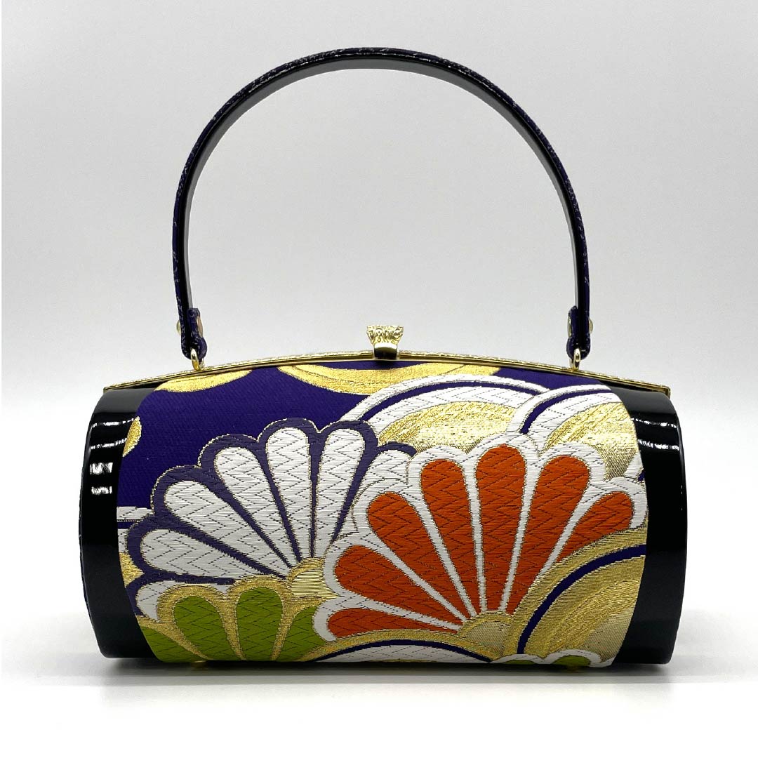 和装バック フォーマル 黒色(くろいろ) 振袖用 古典柄 花柄 黒系 Sランク 113900046210