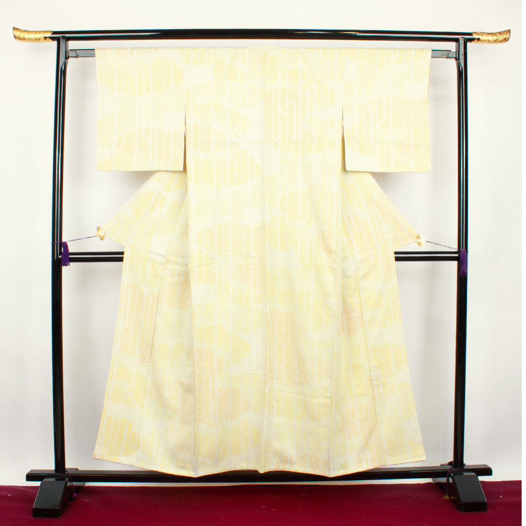 Komon, Length 153.5cm, Sleeve length 60cm, Awase, All tie-dye, Geometric pattern, Pure silk, S rank, Gradation, 1115002522299
