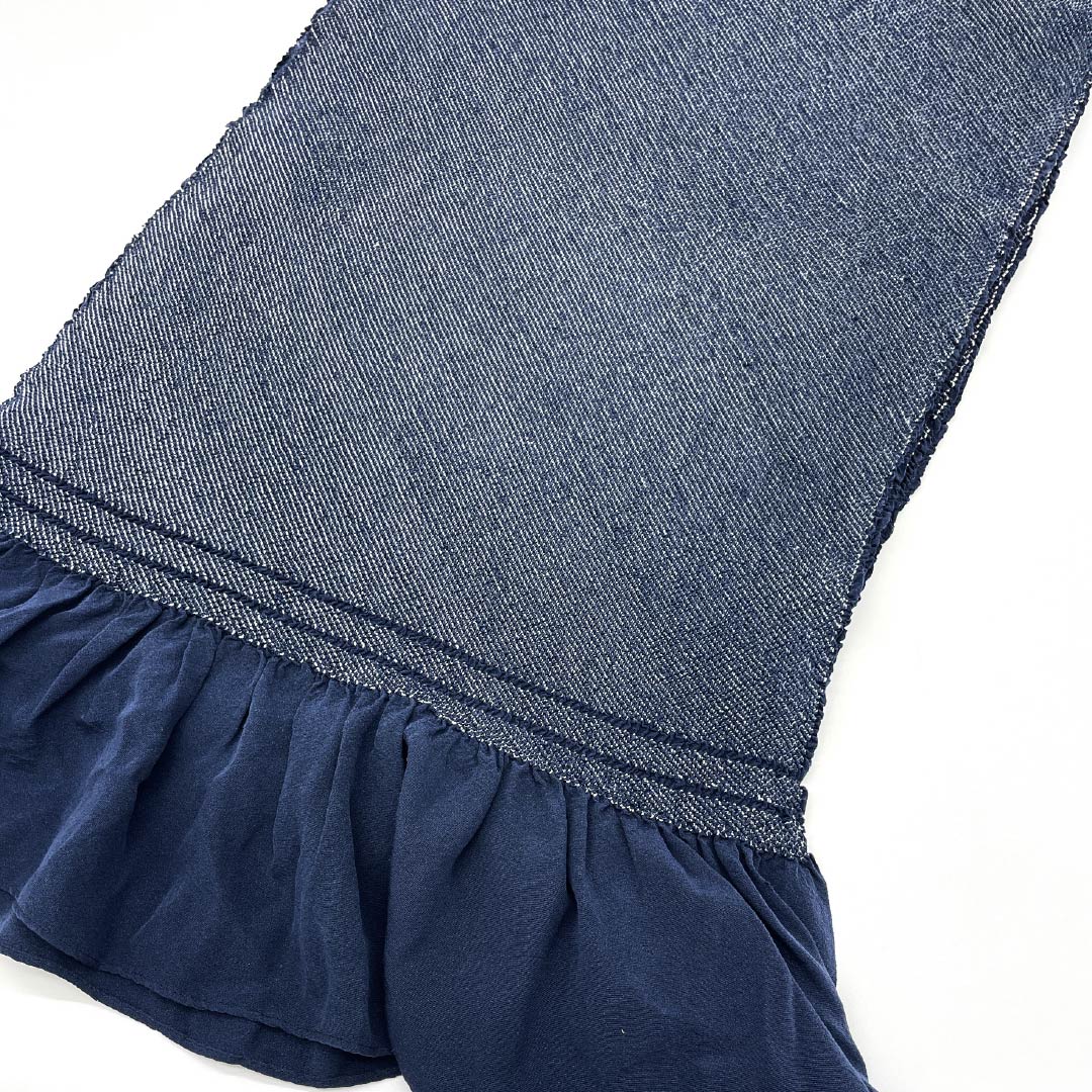 兵児帯 正絹 鉄葡萄色(てつぶどういろ) 総絞り 帯丈364cm 幅40cm Sランク 紺系 1134000342918