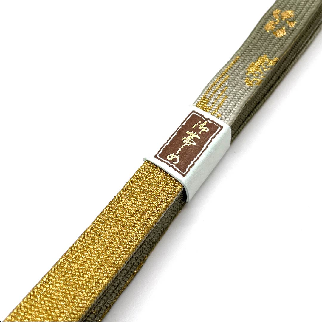 (新古品) 帯締め 正絹 四分紐 江戸鼠色(えどねずいろ) 金属糸使用 新古品 長さ約162cm 幅約1.5cm セミフォーマル Sランク グレー系 1135001652922