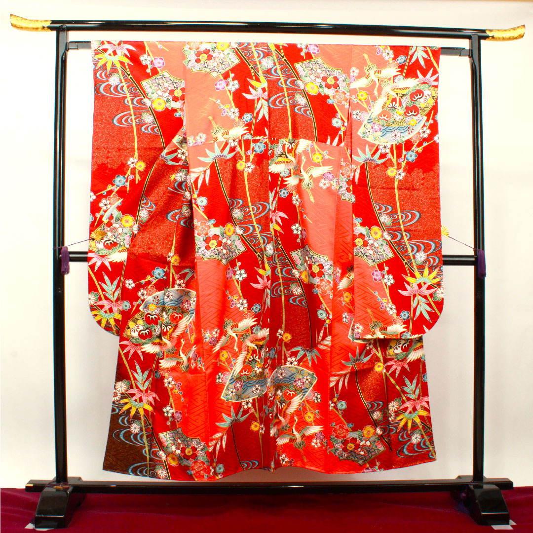 振袖 身丈151cm 裄丈61.5cm 袷 京紅型 吉祥文様 正絹 Sランク グラデーション系 1113001722299