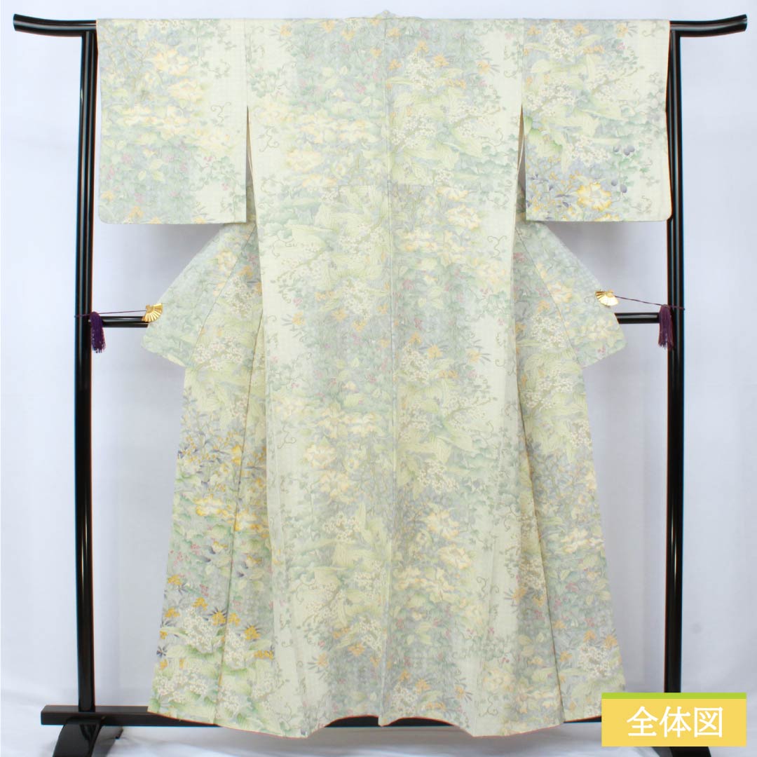 訪問着 正絹 Aランク 袷 身丈155.5cm 裄丈64.5cm 総花 グラデーション系 1112006143399