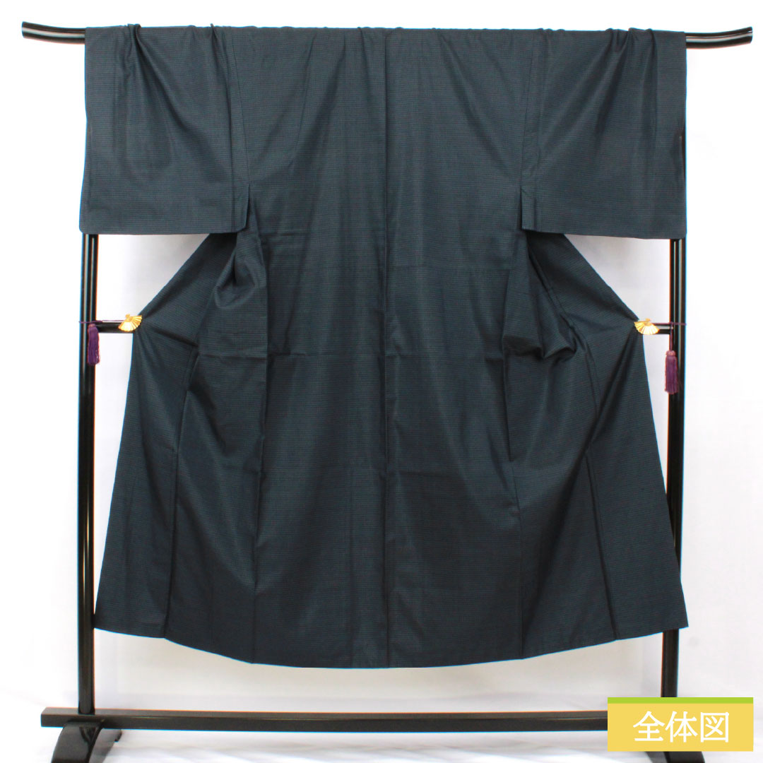 リサイクル着物】男物 正絹 Sランク 身丈146cm 裄丈73cm 大島紬 横双絣