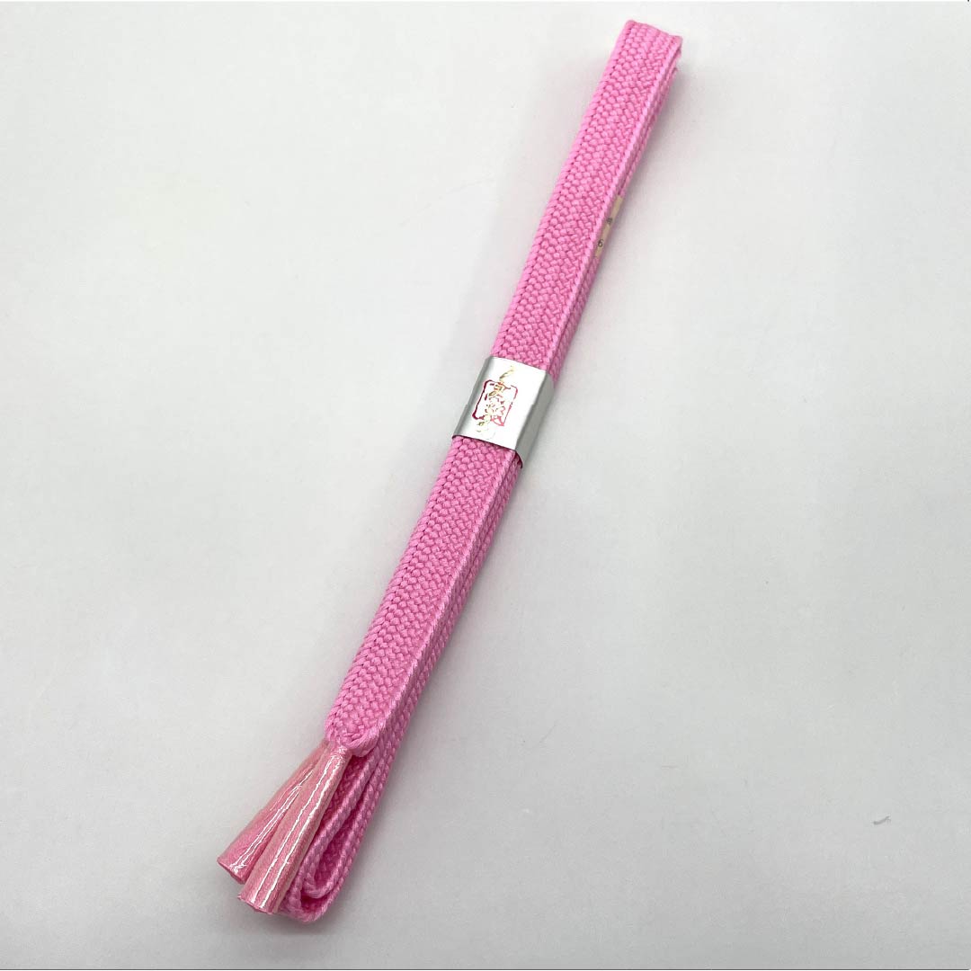 (新古品)帯締め 正絹 Sランク 撫子色(なでしこいろ) ネオンカラー 長さ約162cm 幅約1.6cm カジュアル ピンク系 1135005322313