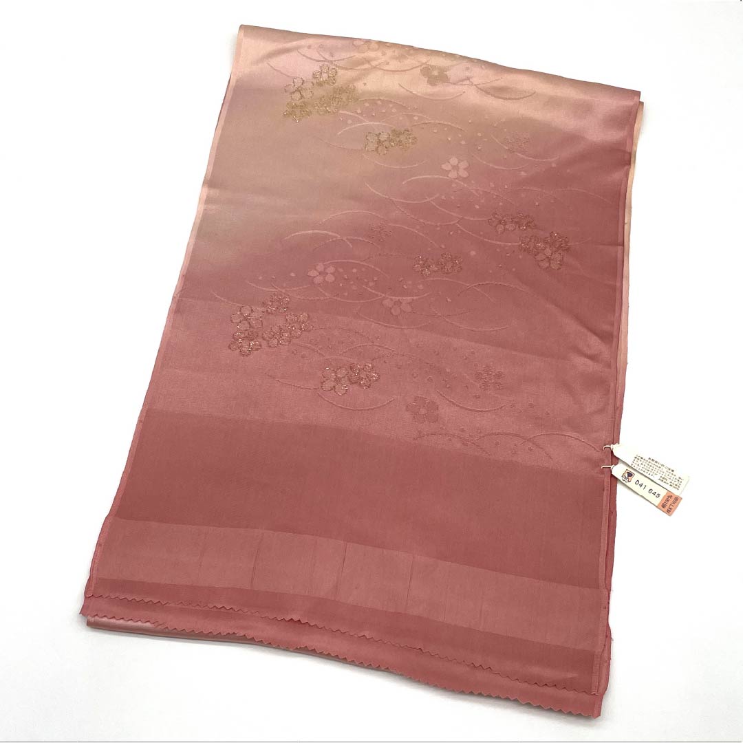 帯揚げ 正絹 Sランク フォーマル 積紅色(せきこういろ) 露芝 小花 グラデーション 長さ約185cm 幅約29.5cm ピンク系 1136002282913