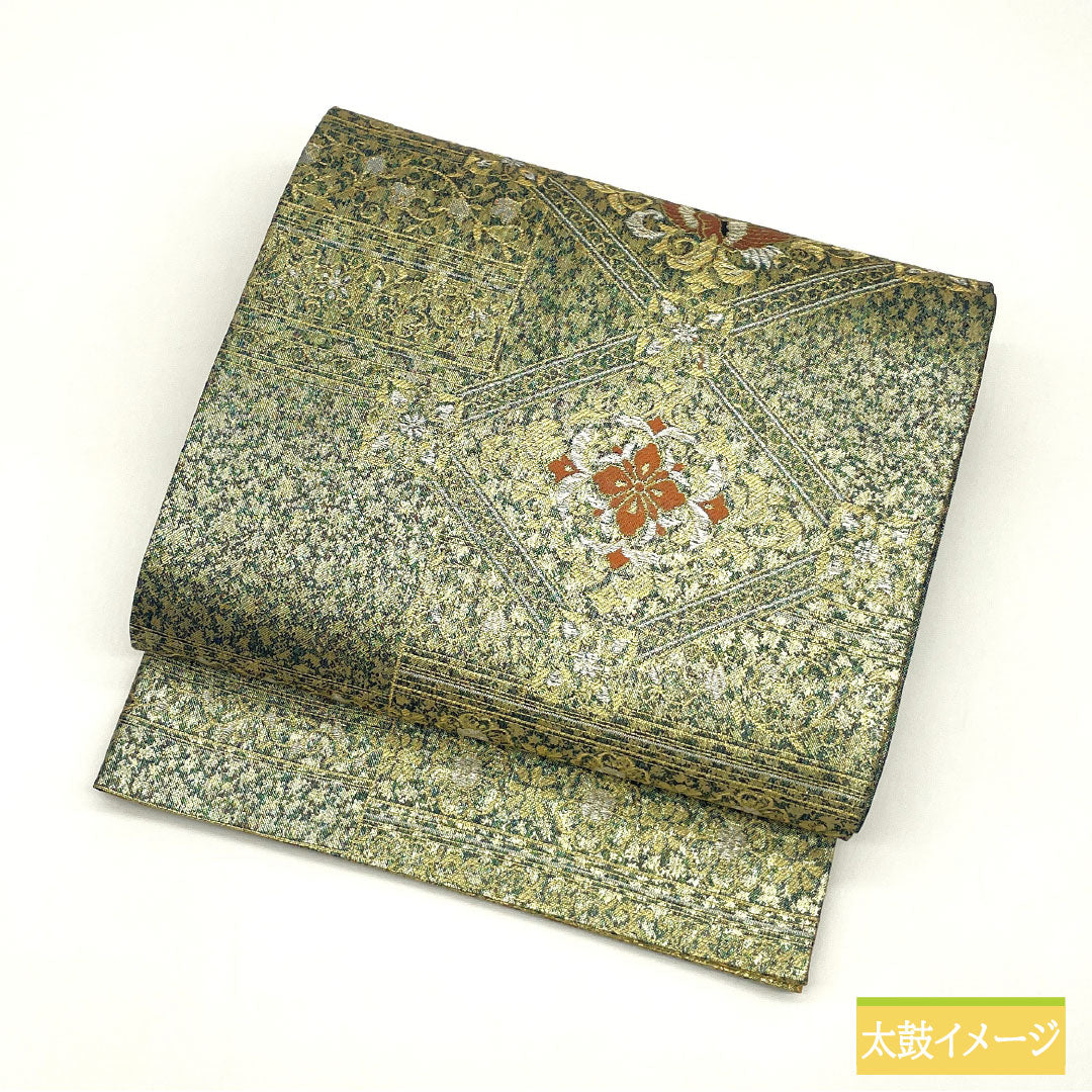 リサイクル着物】袋帯 正絹 Aランク リバーシブル 西陣織 正倉院華紋