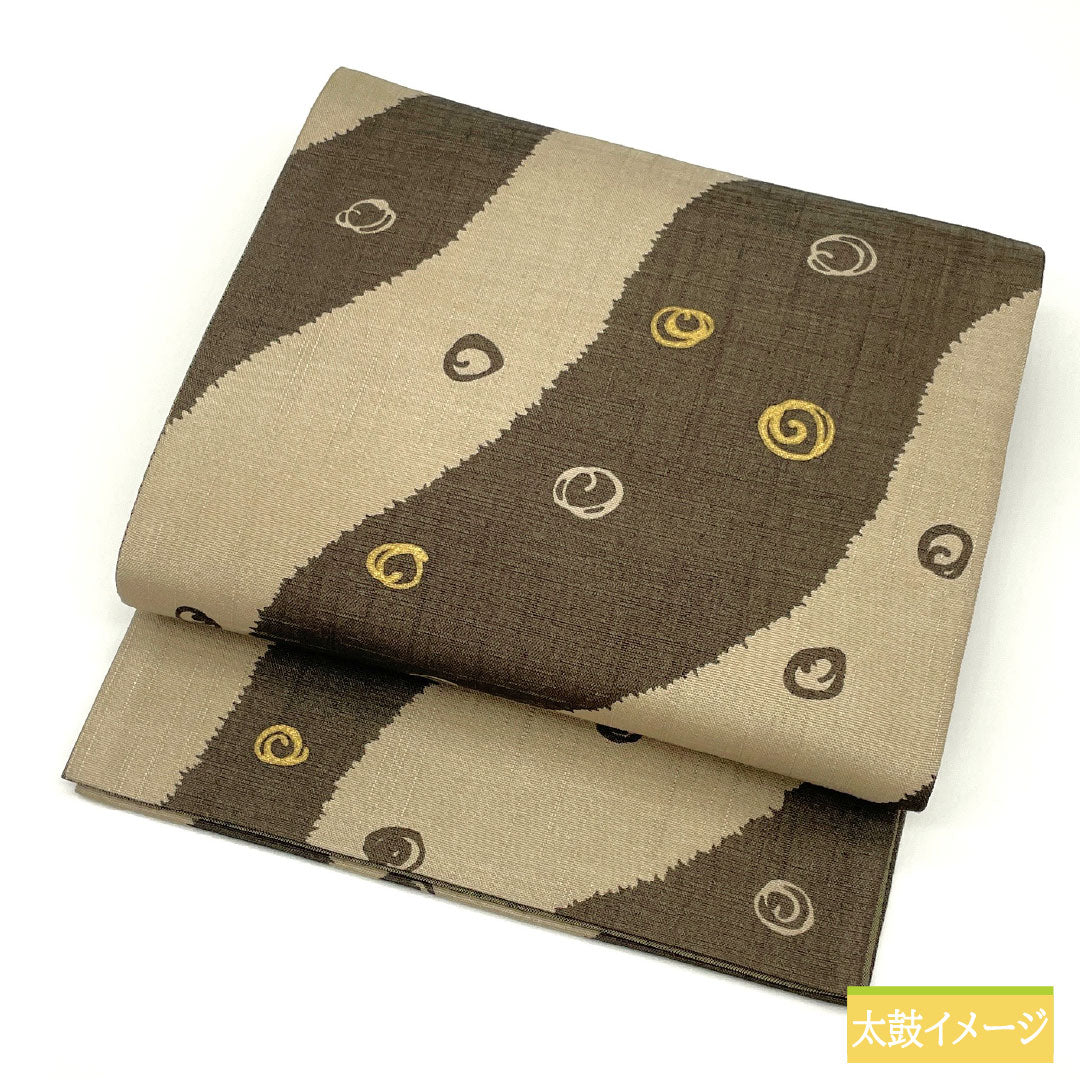 袋帯 正絹 Sランク 井筒織物 西陣織 染め帯 抽象模様 証紙番号1041 帯丈444cm 全通 カジュアル グラデーション系 1123017092399