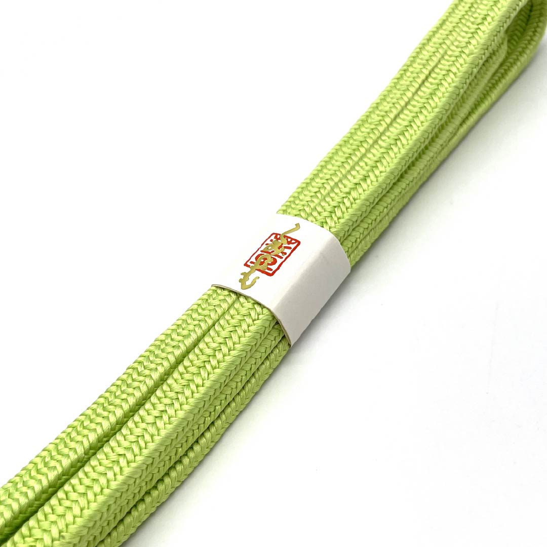 (New old stock) Obijime (sash fastener) Pure silk Light yellow green (kiasamidoriiro) Crown set New old stock Length approx. 156cm Width approx. 1cm Semi-formal NEW rank Green 1135003731319