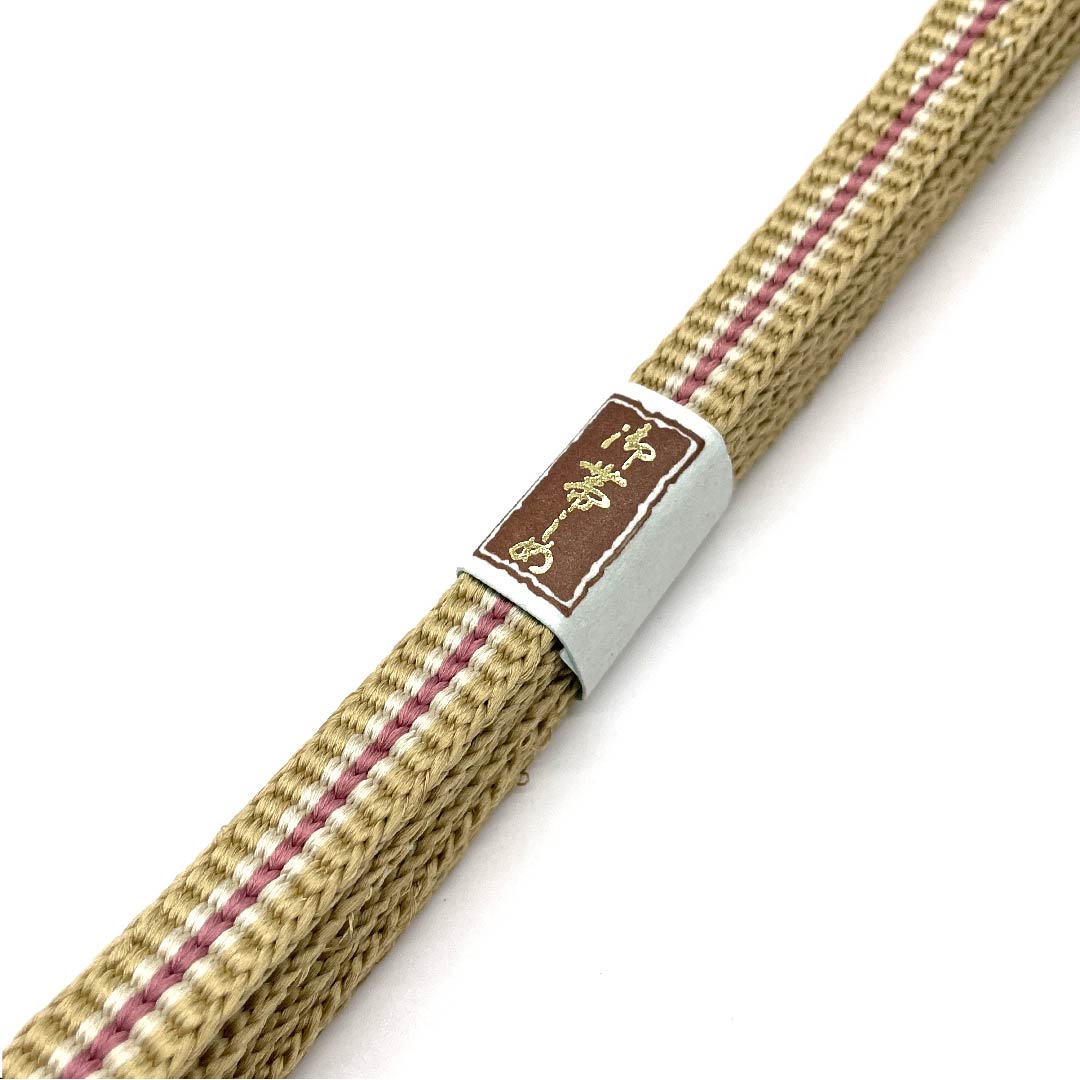 (新古品) 帯締め 正絹 四分紐 麦藁色(むぎわらいろ) 手組紐 新古品 長さ約162cm 幅約1.2cm カジュアル Sランク ベージュ系 1135001872925