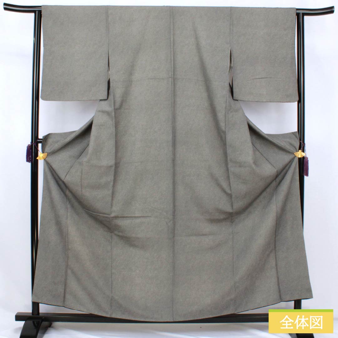 小紋 正絹 Sランク 身丈159cm 裄丈63cm 袷 型染 鮫小紋 江戸小紋 黒系 1115007772310