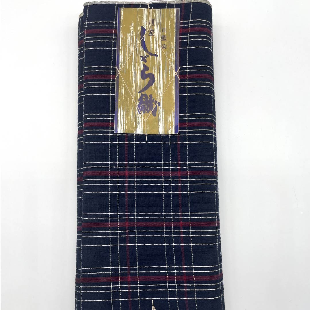 反物 浴衣 木綿 阿波しじら 重要無形文化財 正藍染 濃紺(のうこん) Sランク 紺系 1130000952918