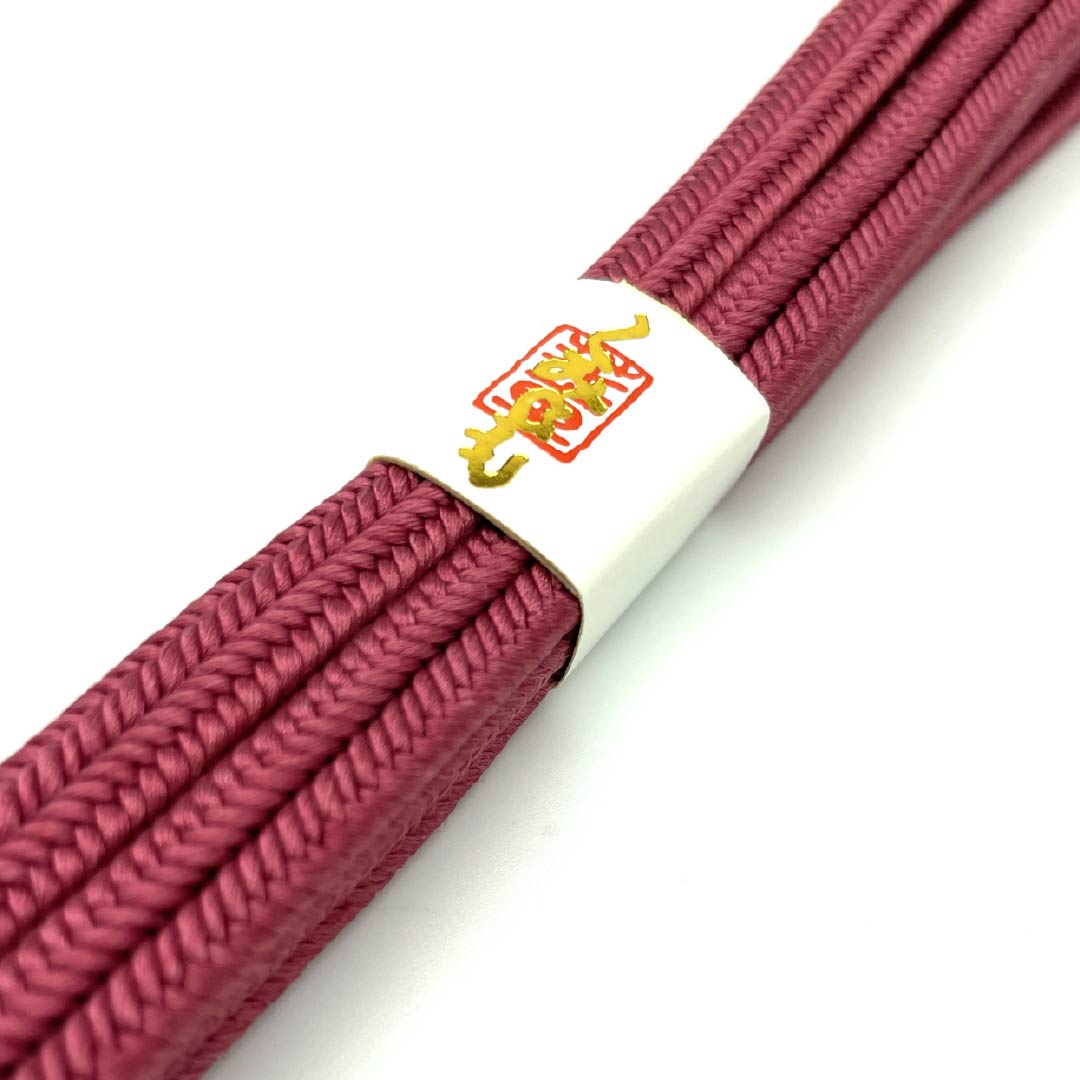 (新古品) 帯締め 正絹 紅鶸色(べにひわいろ) 冠紐 新古品 長さ約151cm 幅約1cm セミフォーマル NEWランク ピンク系 1135003501313