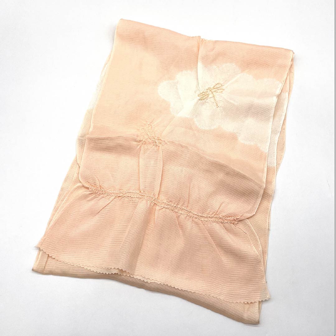 帯揚げ 正絹 セミフォーマル 乙女色(おとめいろ) 絽 夏用 トンボ 長さ約172cm 幅約28.5cm Sランク ピンク系 1136000652913