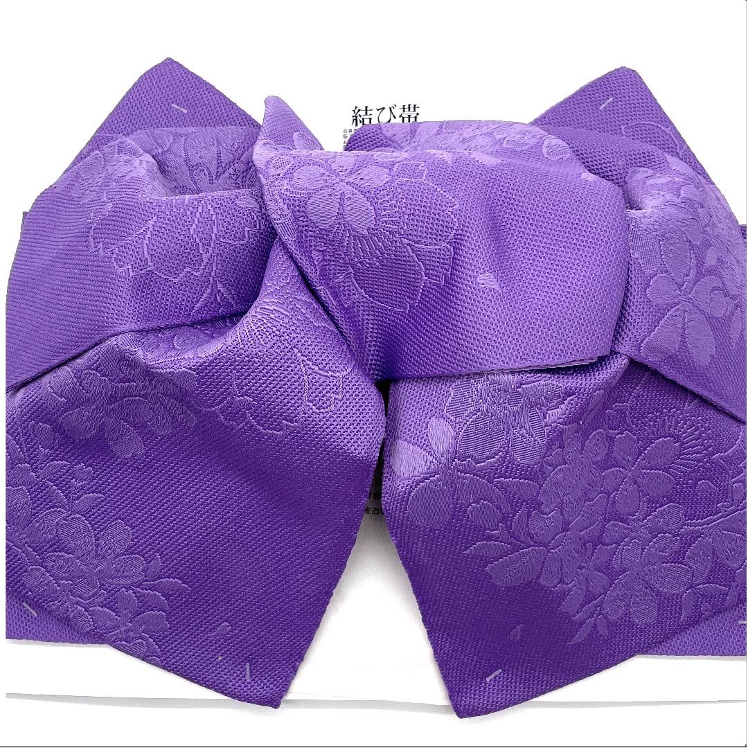 作り帯 葵色 桜 ポリエステル S 紫系 1131000662920