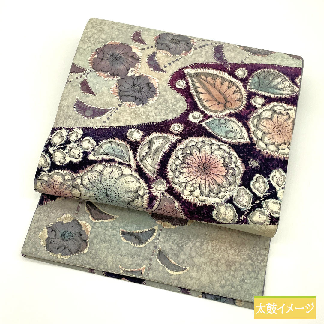 袋帯 正絹 Aランク 染め帯 辻ヶ花 紬地 帯丈460cm ポイント柄 カジュアル グラデーション系 1123017113499