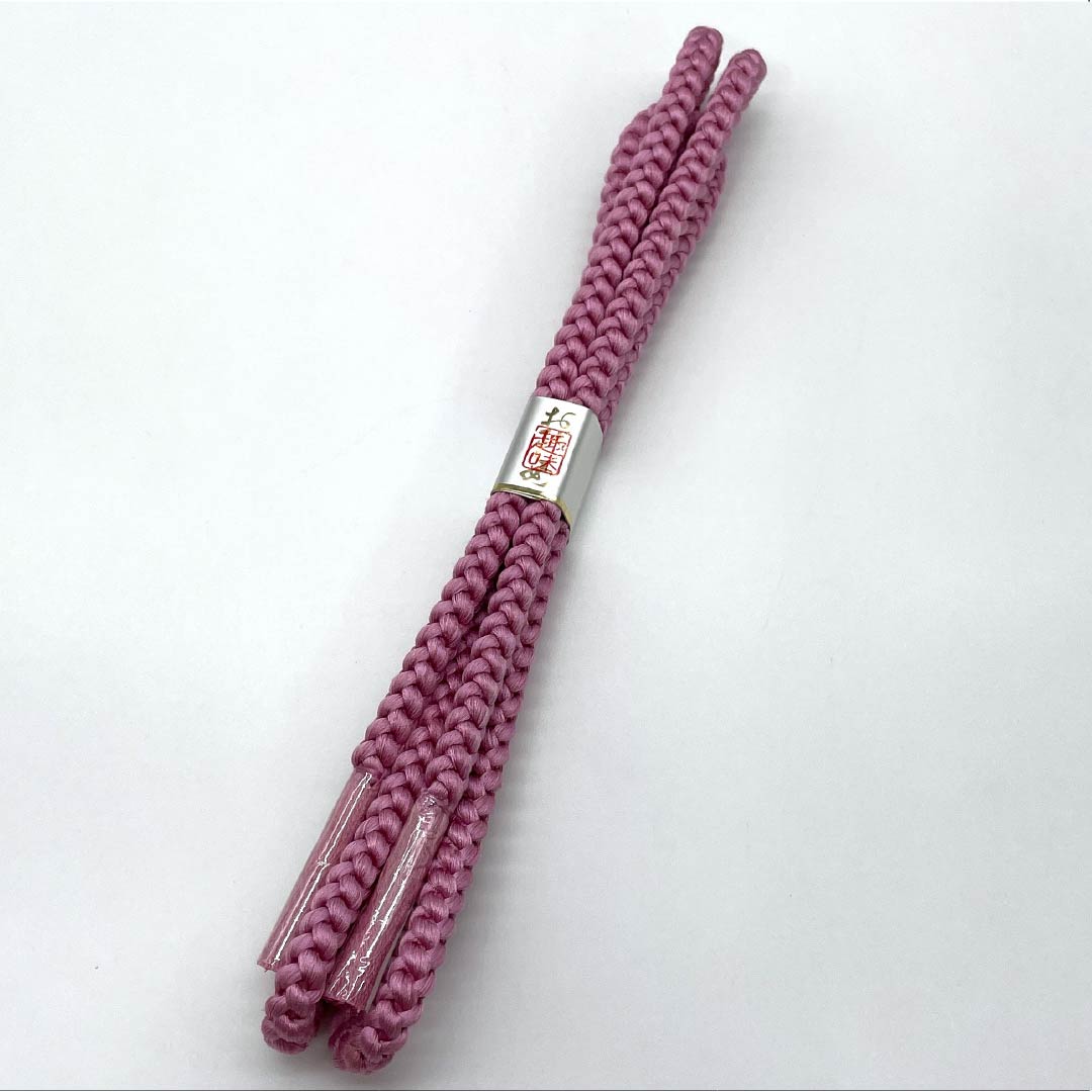 リサイクル着物】(新古品)帯締め 正絹 Sランク 槿花色（むくげいろ