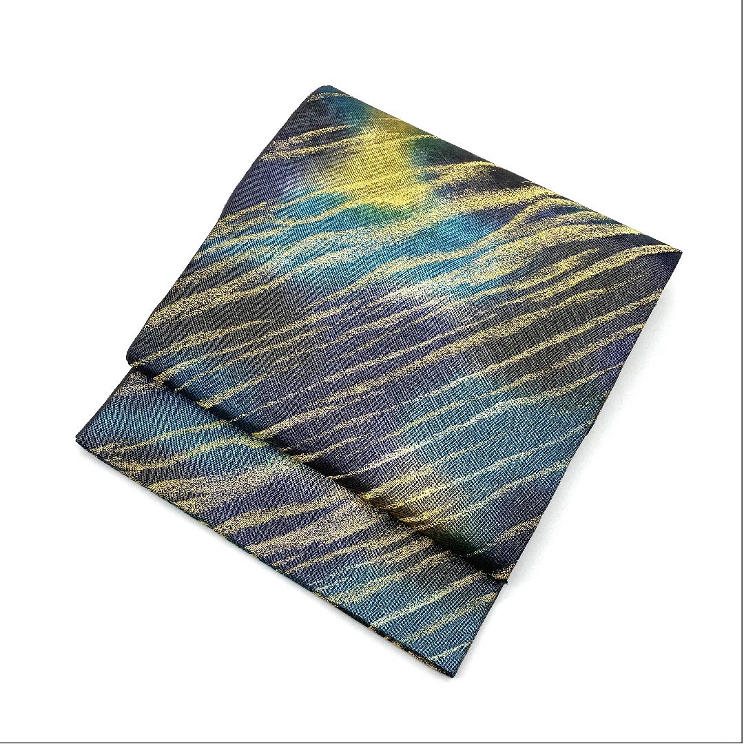 袋帯 幾何学模様 帯丈440cm 正絹 Aランク 全通 セミフォーマル グラデーション系 1123005633399