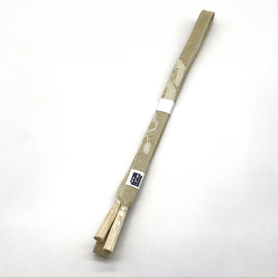 (新品)帯締め 正絹 NEWランク 蕎麦切色(そばきりいろ) 単衣用 夏用 長さ約162cm 幅約1.7cm カジュアル ベージュ系 1135005761325
