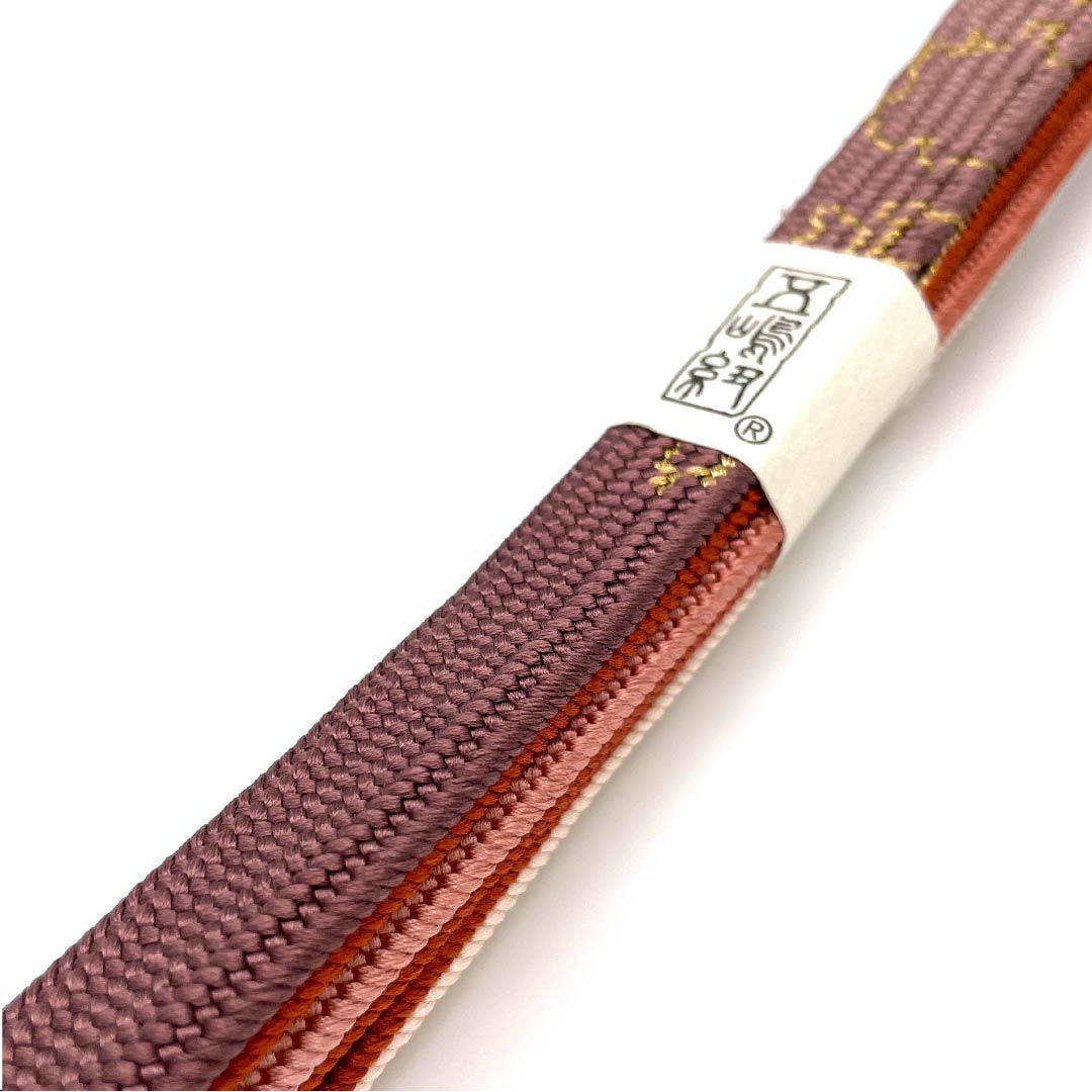(新古品) 帯締め 正絹 四分紐 グラデーション 五嶋紐 江戸組紐 金属糸使用 長さ約159cm 幅約1.7cm セミフォーマル Sランク グラデーション系 1135002362399