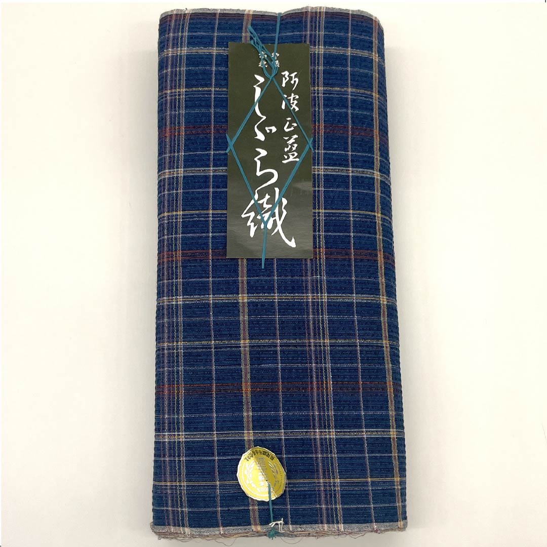 Yukata cloth, cotton, Awa Shijira, Important Intangible Cultural Property, True indigo dye, Kontetsuiro, S rank, navy blue, 1130000602918