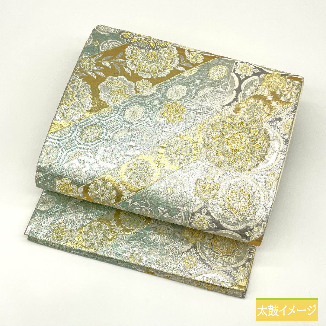 袋帯 正絹 Aランク 西陣織 吉祥文様 帯丈440cm 六通 フォーマル グラデーション系 1123016103399