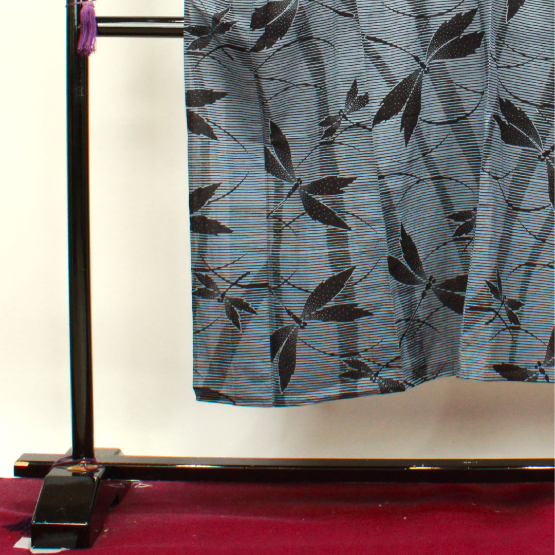 浴衣 灰青色 トンボ 木綿 Sランク 単衣 身丈145.5cm 裄丈64.5cm グレー系 1118003892122
