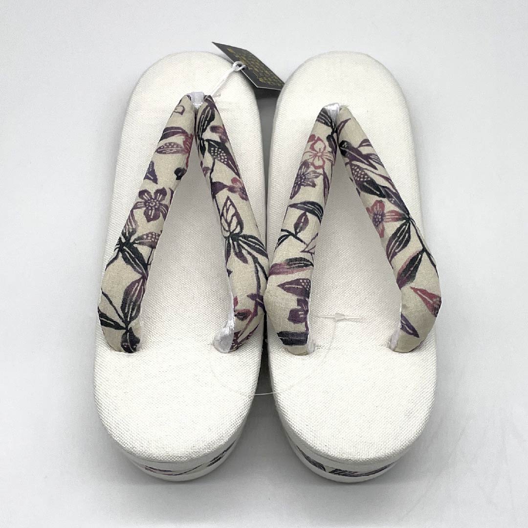 (New) Zori Sandals, Linen, NEW Rank, Summer Zori, Linen Zori, Made in Japan, Summer Use, Length 24cm, L Size, White, 1122001591411
