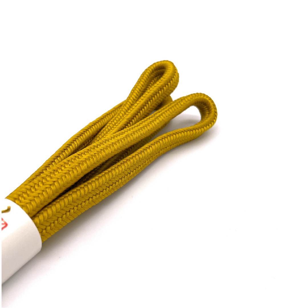 (新古品) 帯締め 正絹 黄金色(こがねいろ) 冠組 新古品 長さ約155.5cm 幅約1cm セミフォーマル NEWランク 黄系 1135003511323