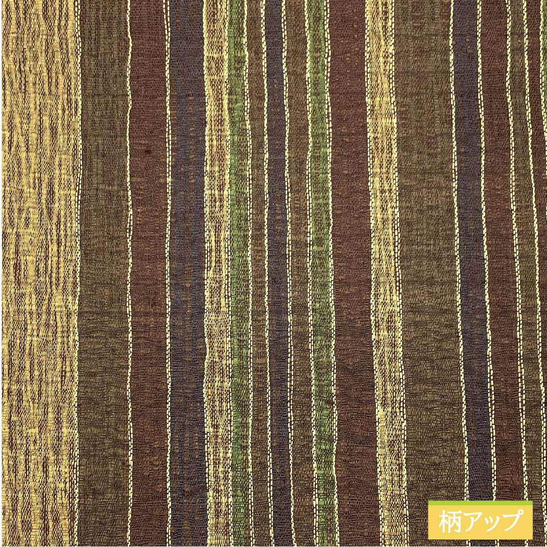 袋帯 正絹 縞模様 櫛織 帯丈456cm Sランク 全通 カジュアル グラデーション系 1123013162499