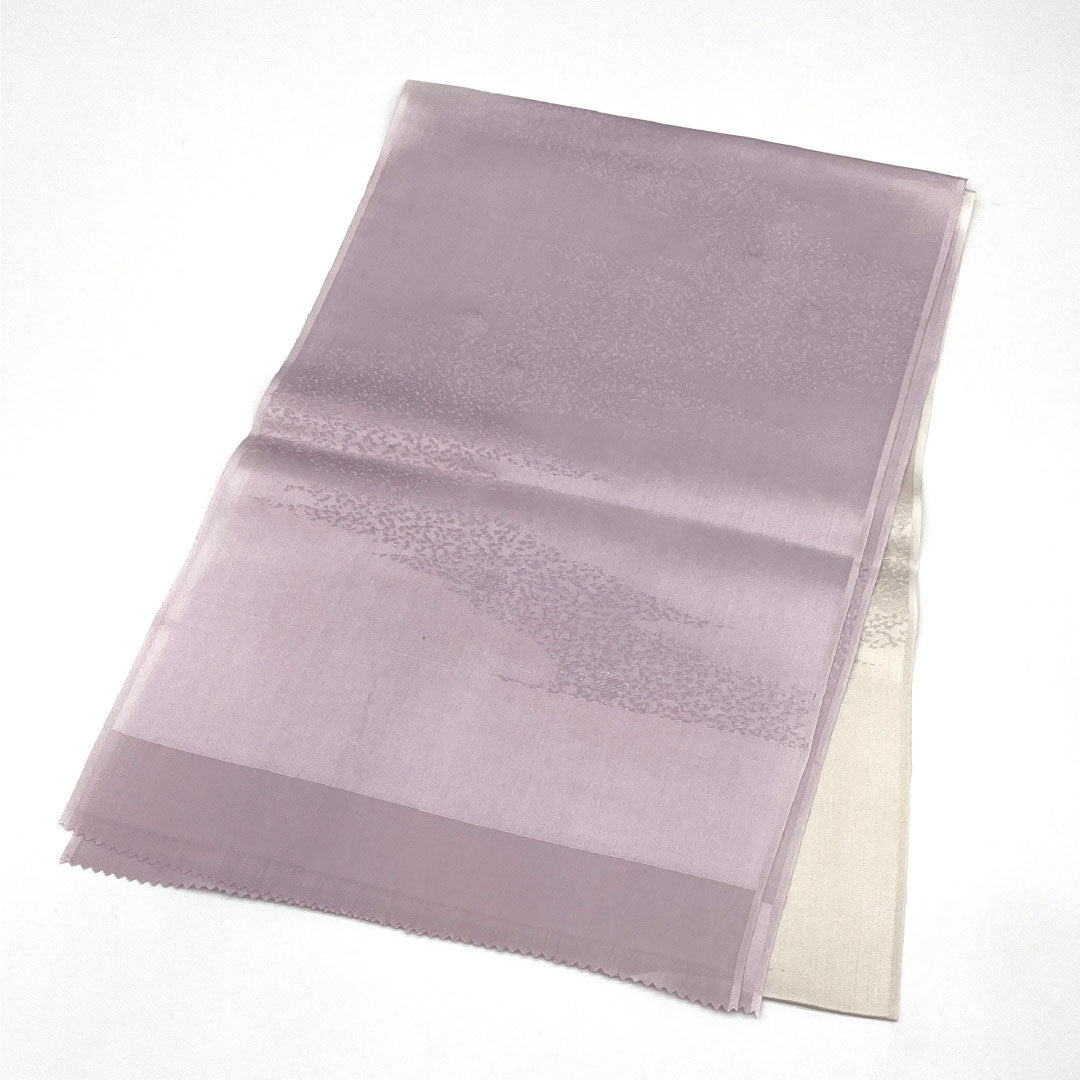 帯揚げ 正絹 Sランク セミフォーマル 灰白色(かいはくしょく) 霞色(かすみいろ) 古典柄 長さ約176cm 幅約29.5cm 紫系 1136001622920