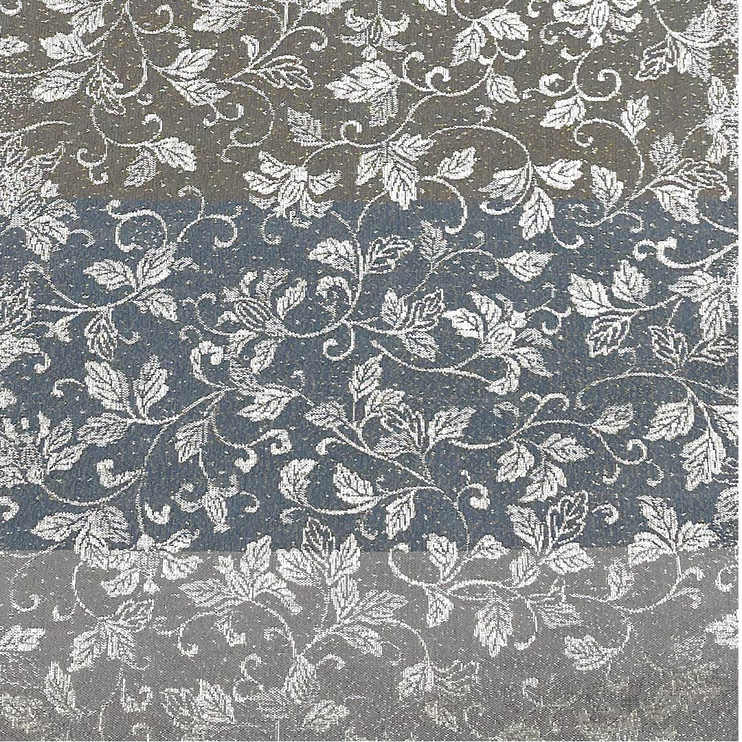 袋帯 水銀色(すいぎんいろ) 銀通し 唐草模様 帯丈430cm 正絹 Sランク 六通 セミフォーマル グラデーション系 1123008792399