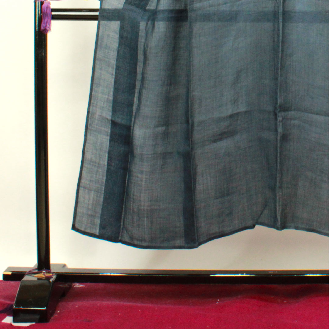 夏物 麻 男物 身丈145cm 裄丈67cm 濃紺色(のうこんいろ) 小千谷縮 紗 Bランク 紺系 1132000744118