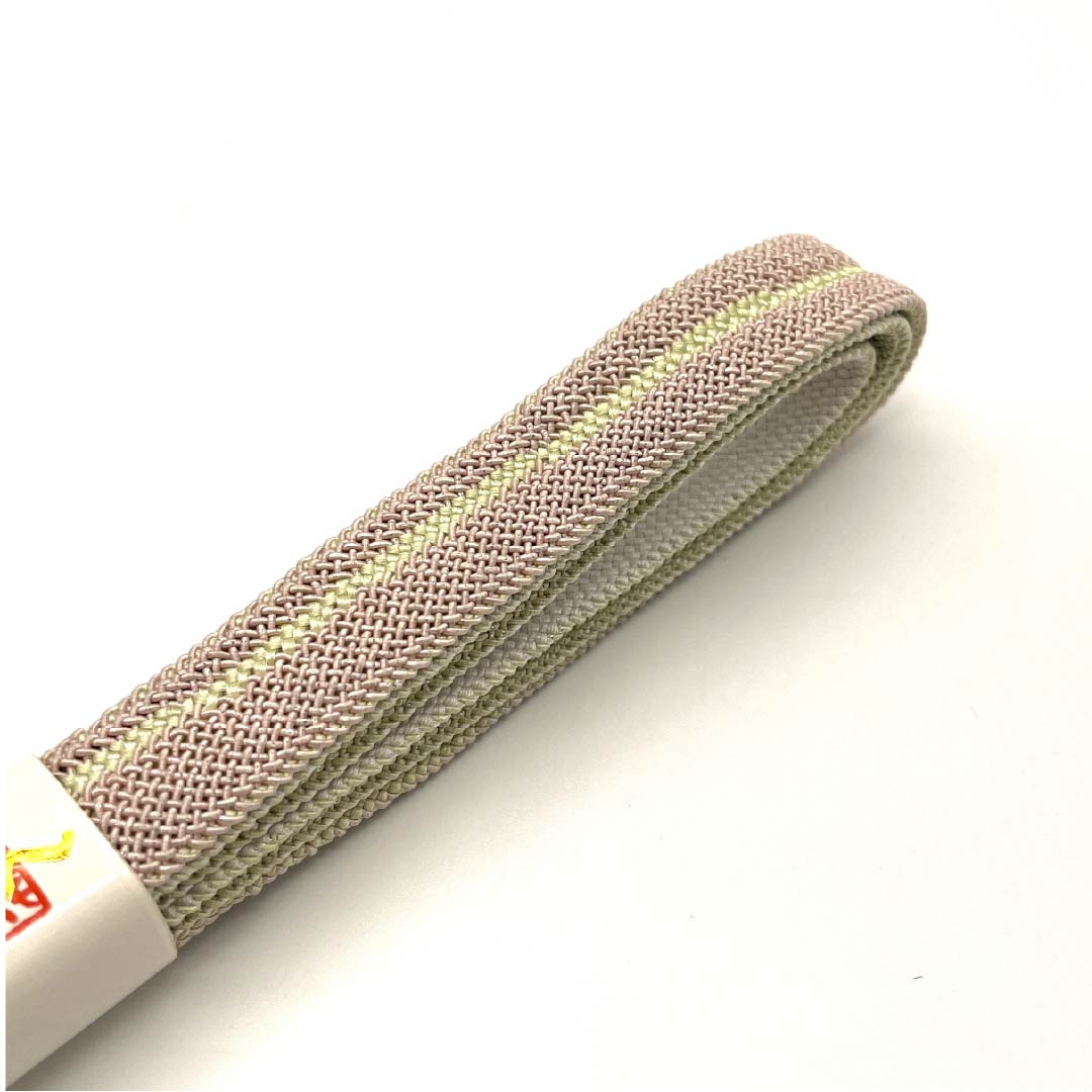 帯締め 正絹 四分紐 硫黄色(いおういろ) 夏用 単衣用 長さ約159cm 幅約1.5cm フォーマル Sランク 緑系 1135003212319