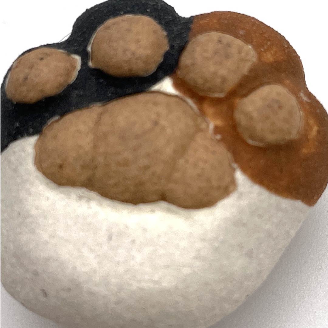 (新旧货) 腰带扣 陶瓷器 休闲 灰白色 信乐烧 猫 印花布猫 长约3cm 宽约2.5cm S级 白色 1137000032911