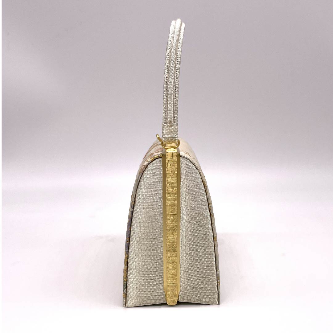 和装バック フォーマル 銀色(ぎんいろ) 唐花紋 花柄 留袖用 銀系 Sランク 113900024222