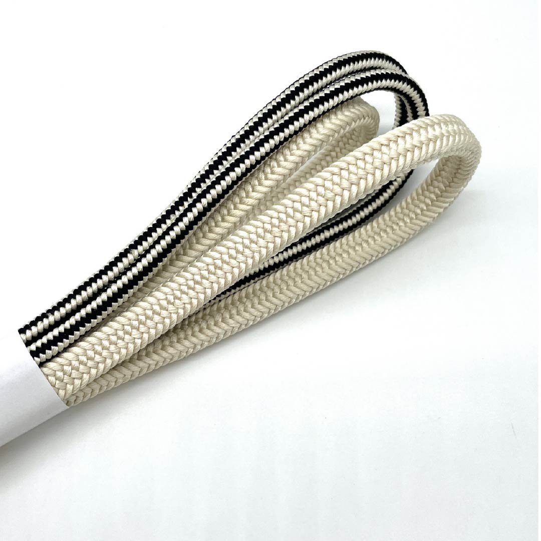 帯締め 正絹 Sランク モノトーン 丸組 長さ約168cm 幅約1cm カジュアル 白系 1135005912311